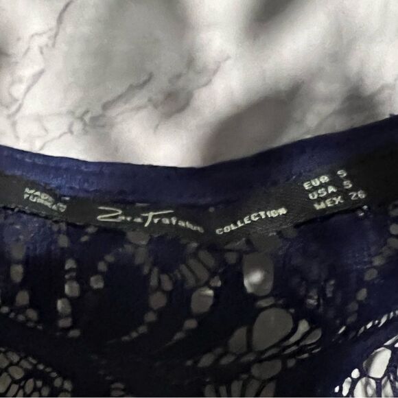 Zara Trafaluc Scoop Neck Lace Top Size S - Picture 2 of 6